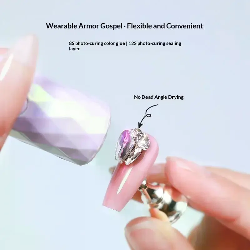 1 Set Nail Polish Illuminating Lamp Handheld Manicure Lamp Power Storage Concentrating Quick-Drying Mini Phototherapy Lamp