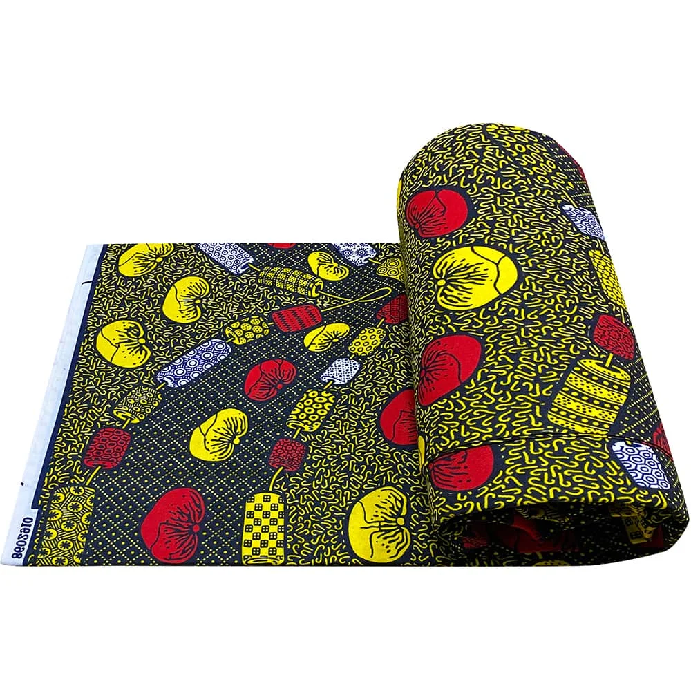 Material de la ropa holandesa étnica africana del poliéster 100% de la tela súper cera de Ankara
