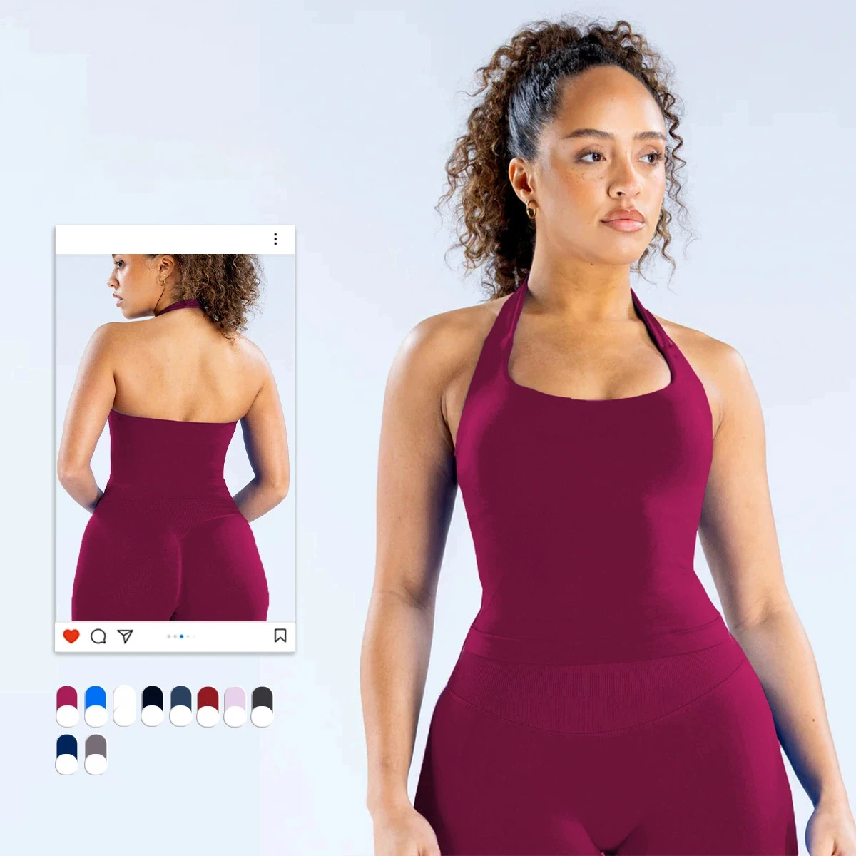 

Скульптурный жилет с бретелькой на шее, противопрозрачный дизайн, бесшовная спортивная майка с открытой спиной для йоги для женщин