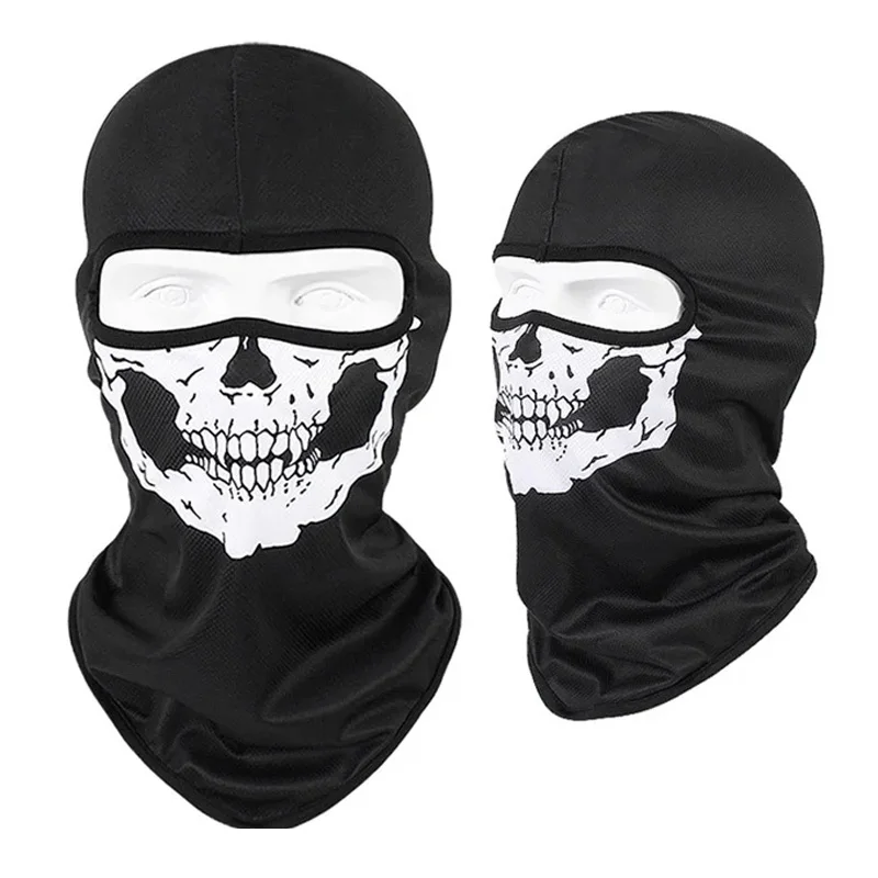 AliExpress Bicycle Balaclava Full Face Mask Skull Print Motorcycle Full Face Mask Windproof Skiing Head Neck Warmer Bicycle Helmet Liner