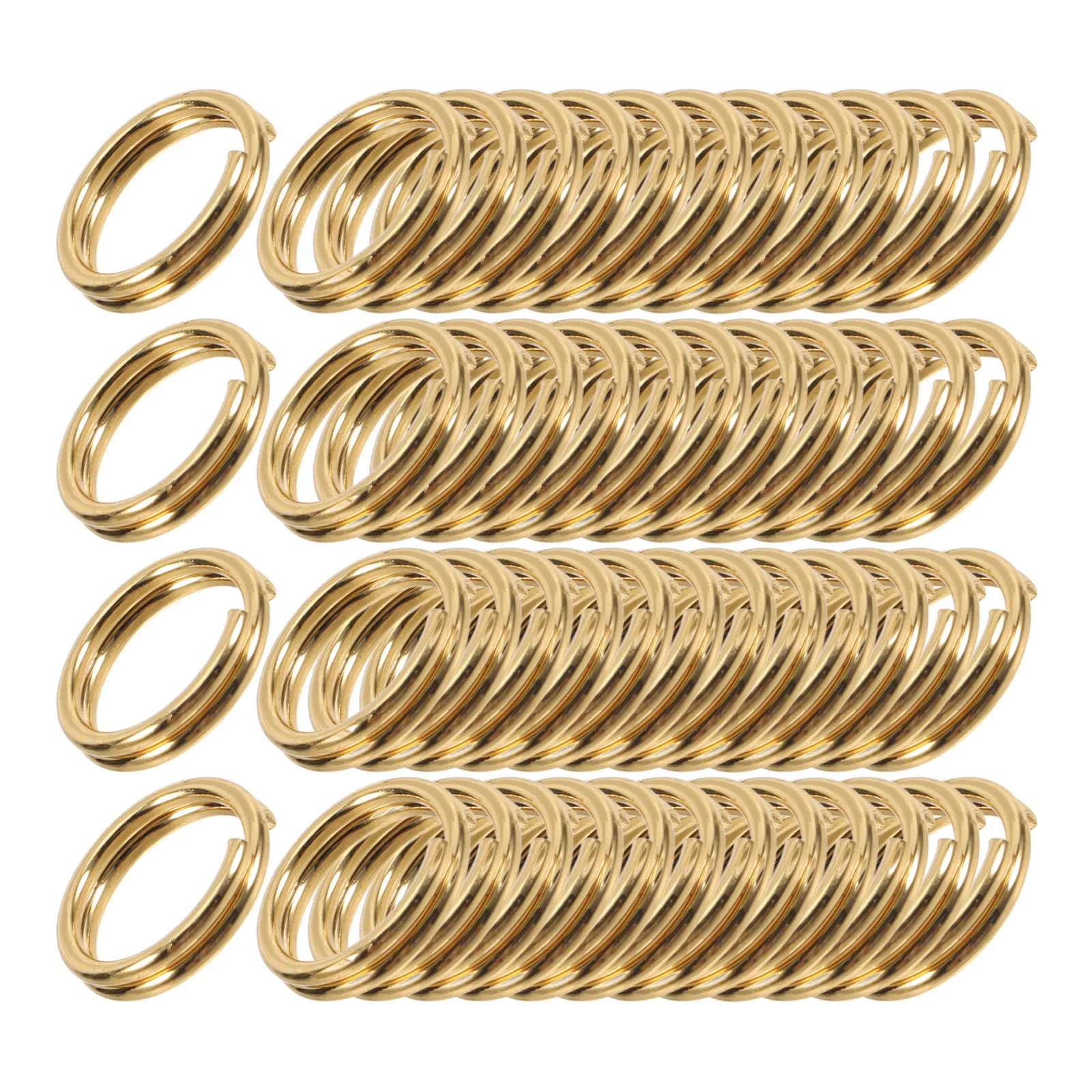 Jewelry Making Jump Rings - 50個入り小型キーリング ミニスプリットジャンプリング メタルキーチェーンリング チャームジュエリー製作 DIYクラフト用キーリング