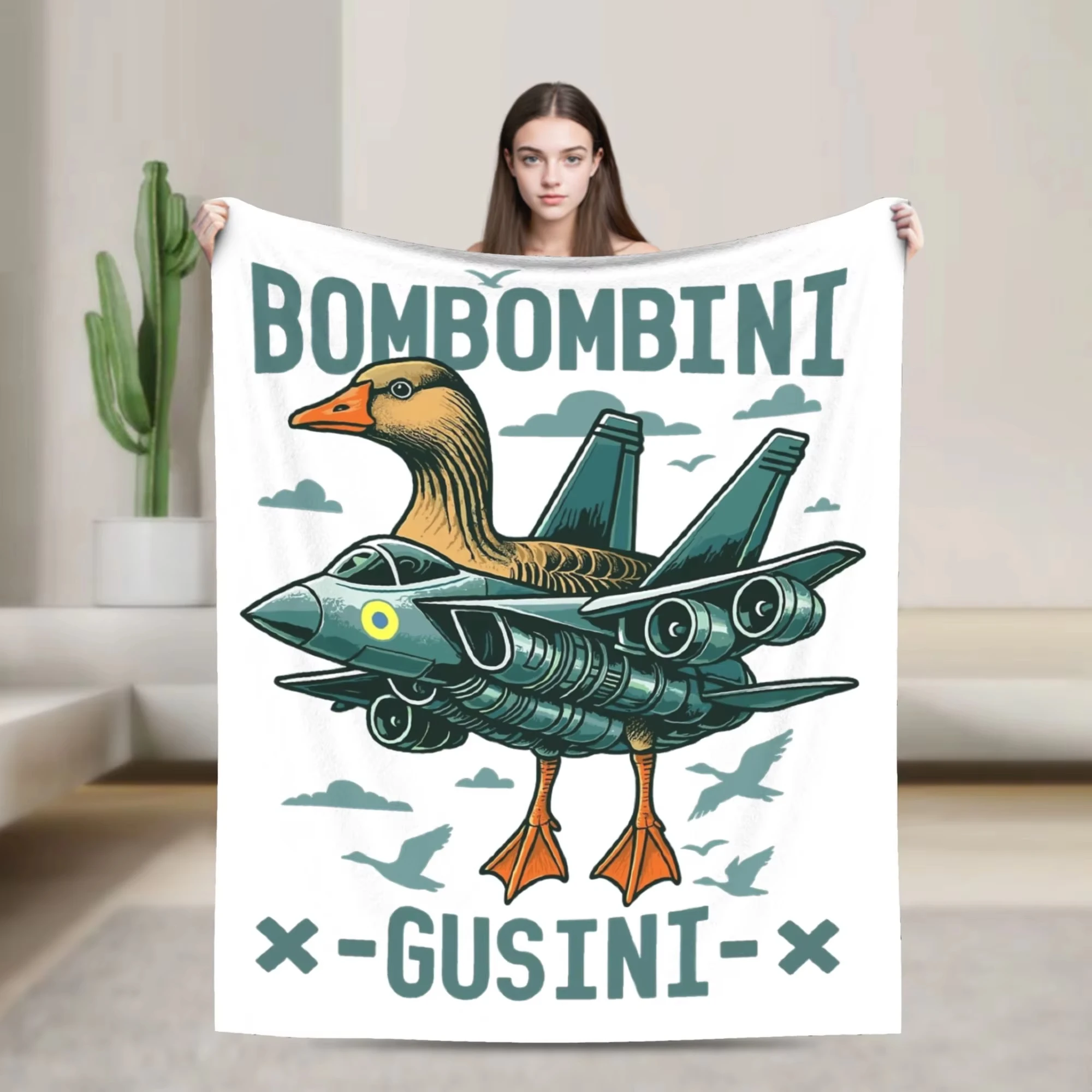 Creative humorous animal designs Flannel printed blanket suitable for all seasons suitable living room office sofa and travel