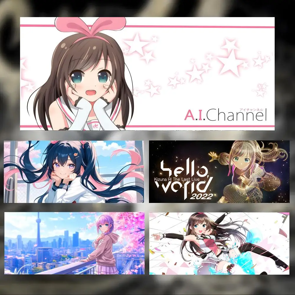 

Коврик для мыши vtuber cute K-Kizuna AI, большой толстый коврик для стола с прошитыми краями, игровой коврик для мыши для ПК