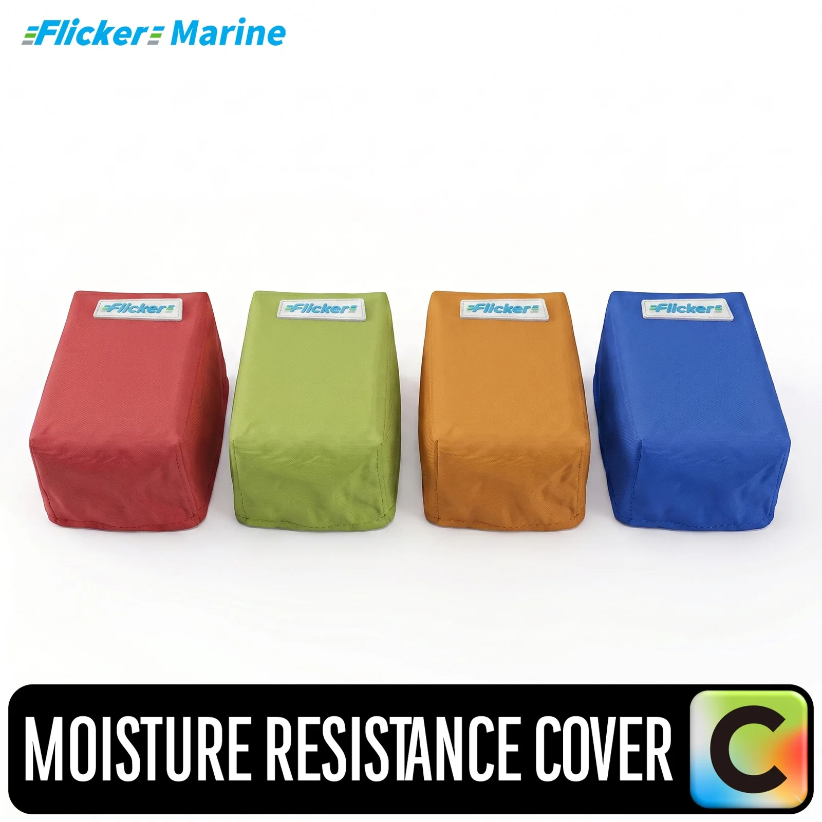 FLICKER MARINE Colorful Moisture Resistance Cover, Multi Size Options, Durable Marine Fabric, Secure Fit Design, All Weather Pro