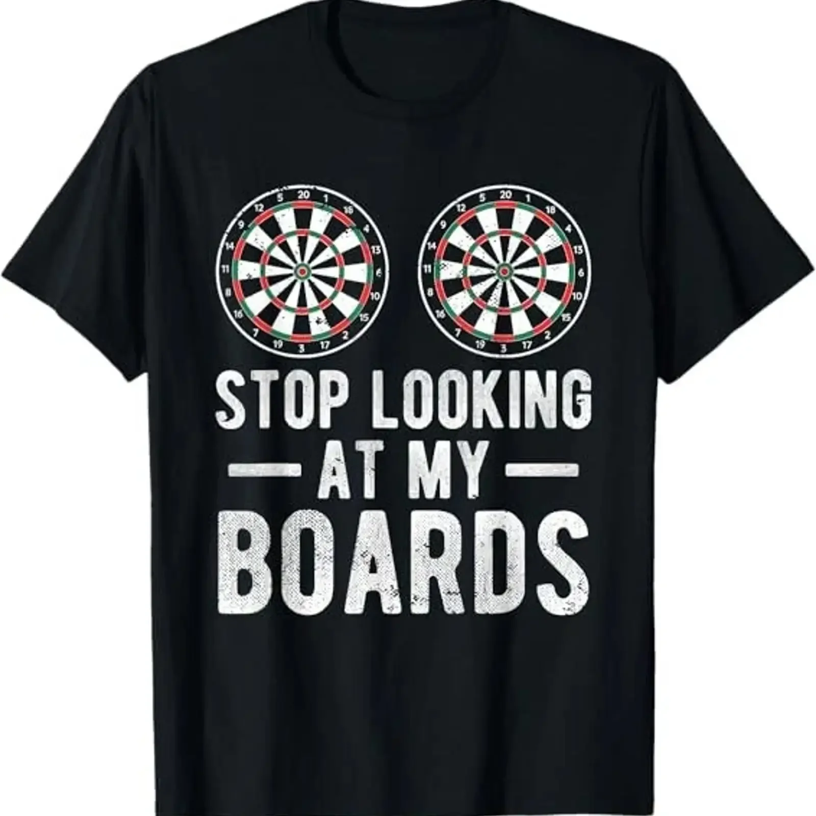 Stop Looking At My Boards Dart Player Dartboard Funny Darts T Shirt S 3XL vintage Washed streetwear Breathable graphic homme