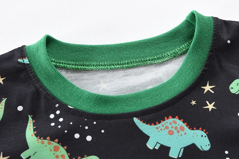Little Hand Boys Pajamas Set Long Toddler Pjs Little Kids Dinosaur Sleepwear Space Print Cotton Home Loungewear for 2-7T Clothes