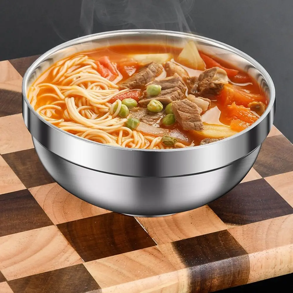

316 Stainless Steel Stainless Steel Bowls Double-layer Thick Durable Soup Rice Bowls Anti Scalding Bowls Children Adults