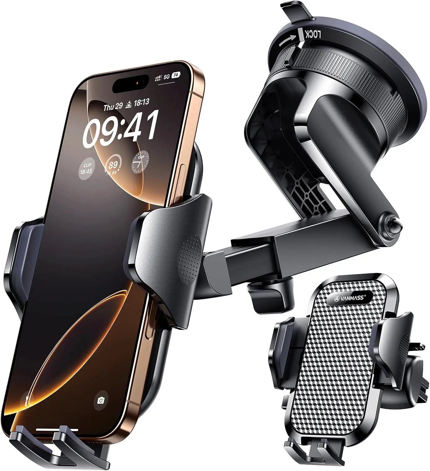 

Профессиональная версия, универсальное автомобильное крепление для телефона, суперприсоска 2025 для iPhone 17 Pro Max 16 15 14 Android