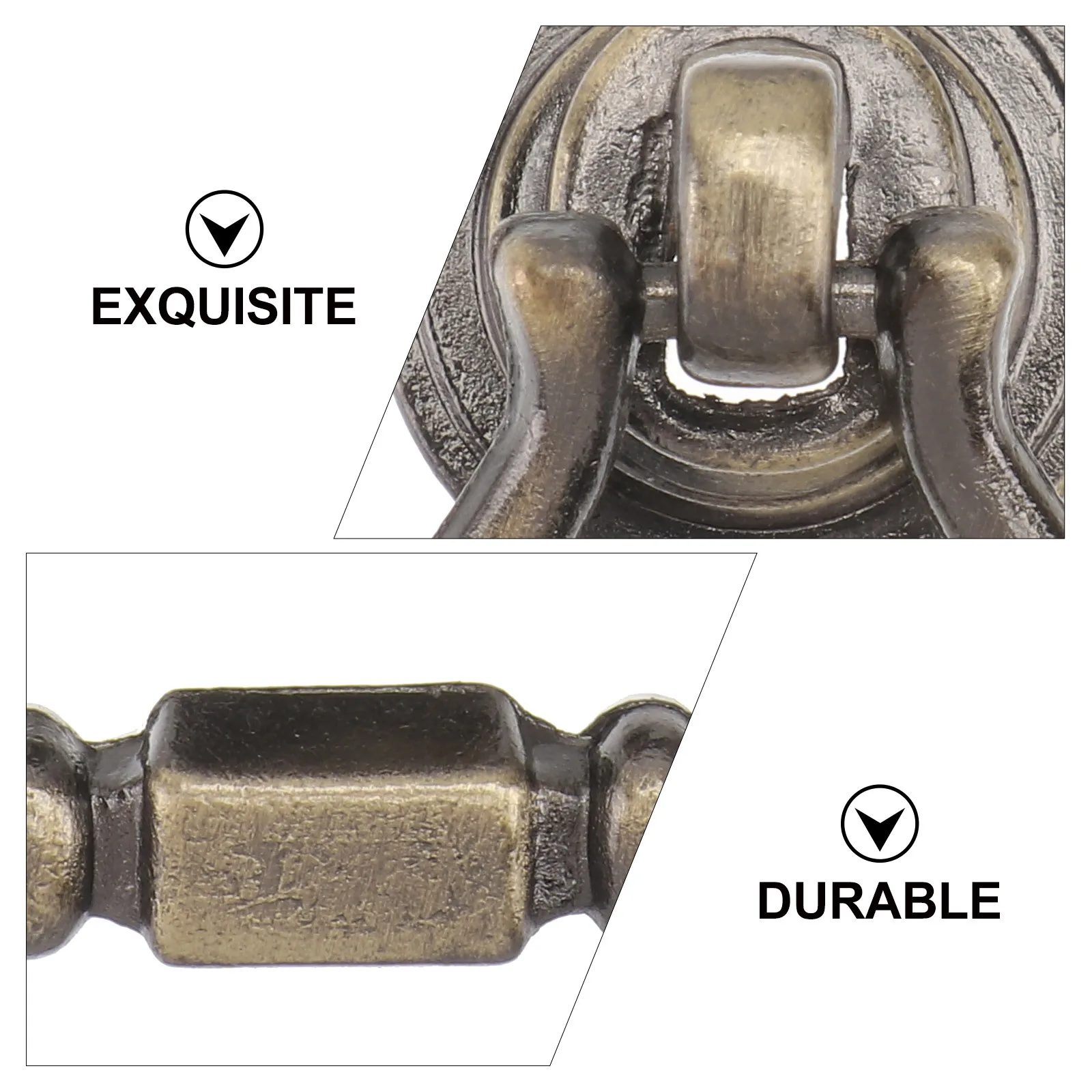 

2Pcs Vintage Pull Handle Exquisite Craftsmanship Good Hand Feel for Cupboard Bin Dresser Decorative Hardware Cabinet Handle