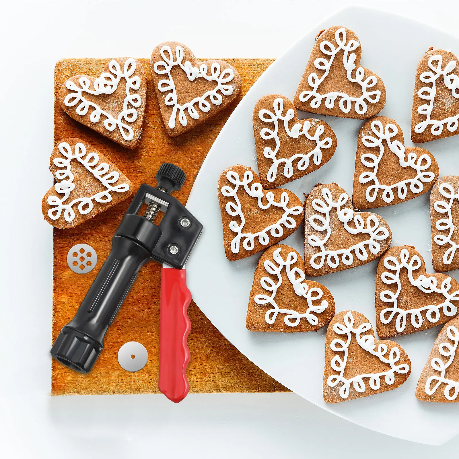 

Clay Extruder Tool Handheld Aluminum Alloy for Polymer Ceramic Clay Fondant Chocolate Modeling Easy Art Baking Kit