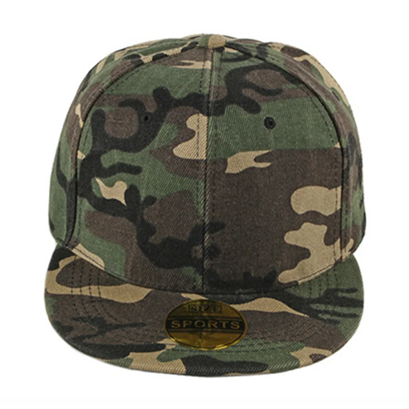 Summer Spring Autumn Simple Camouflage Style Flat Brim Hat Men\'s Baseball Street Snapback Hip Hop Caps Shade Student PY43