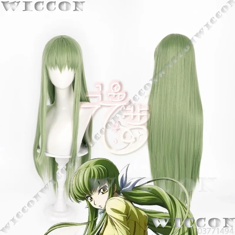 C.C. Dark Knight Coode Аниме Geasss Косплей Костюм Зеленый Парик Сексуальное Платье Черный Комбинезон Женщины Девушка Хэллоуин Наряд Настраивается;