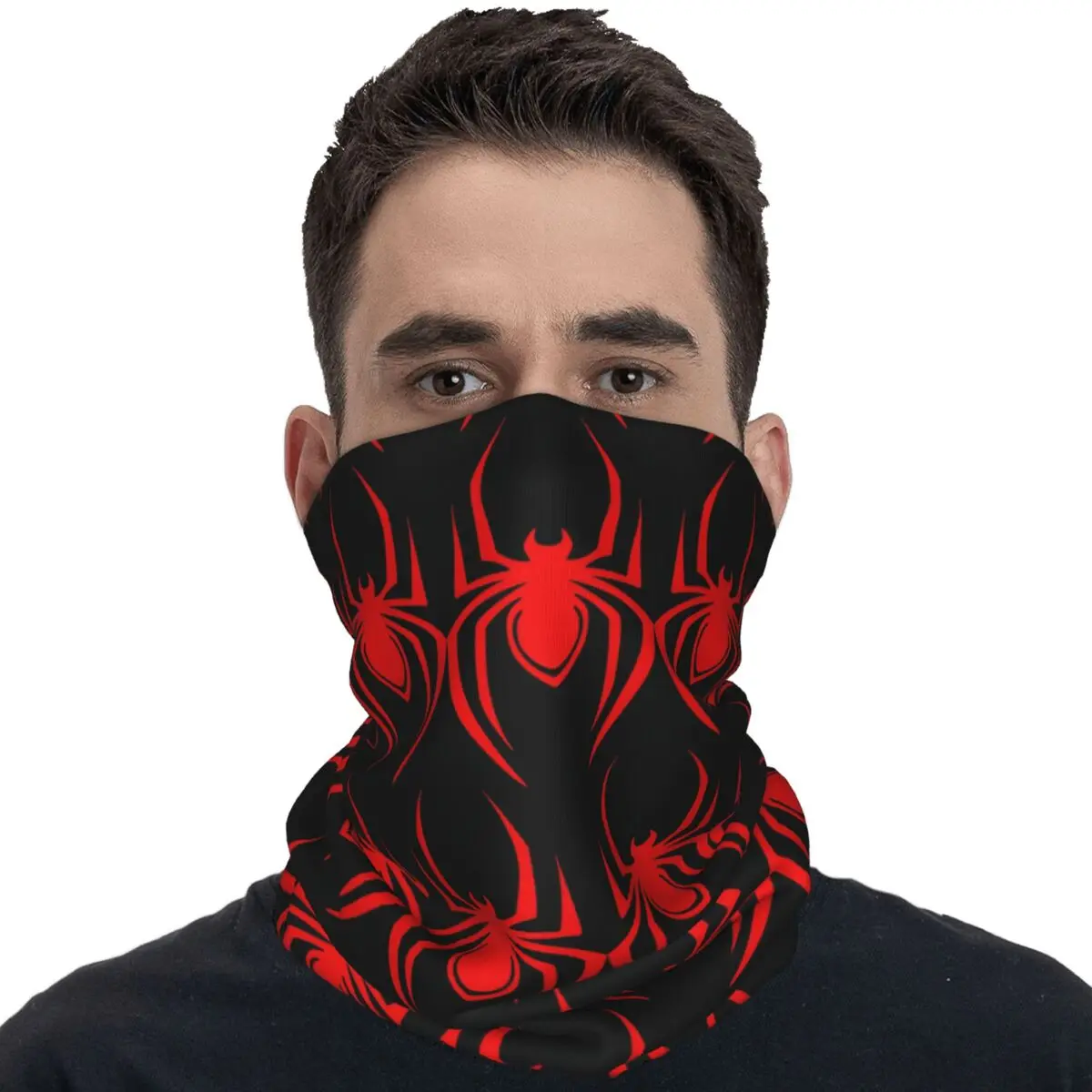 Red Spider Logo Balaclava Running Travel Face Cover Mask Women Fashion Punk Sun Protection Cycling Mask Soft Warm Neck Gaiter