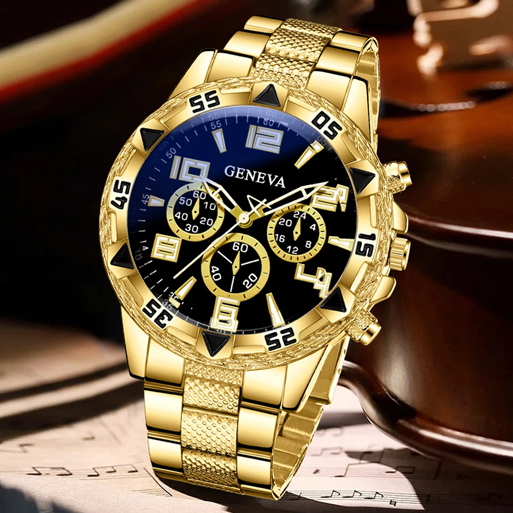 1PCS Luxury Men\'s Watch Business Trend Fashion Quartz Watch Suitable for Daily Clothing Matching Perfect Gift for Friends or Dad