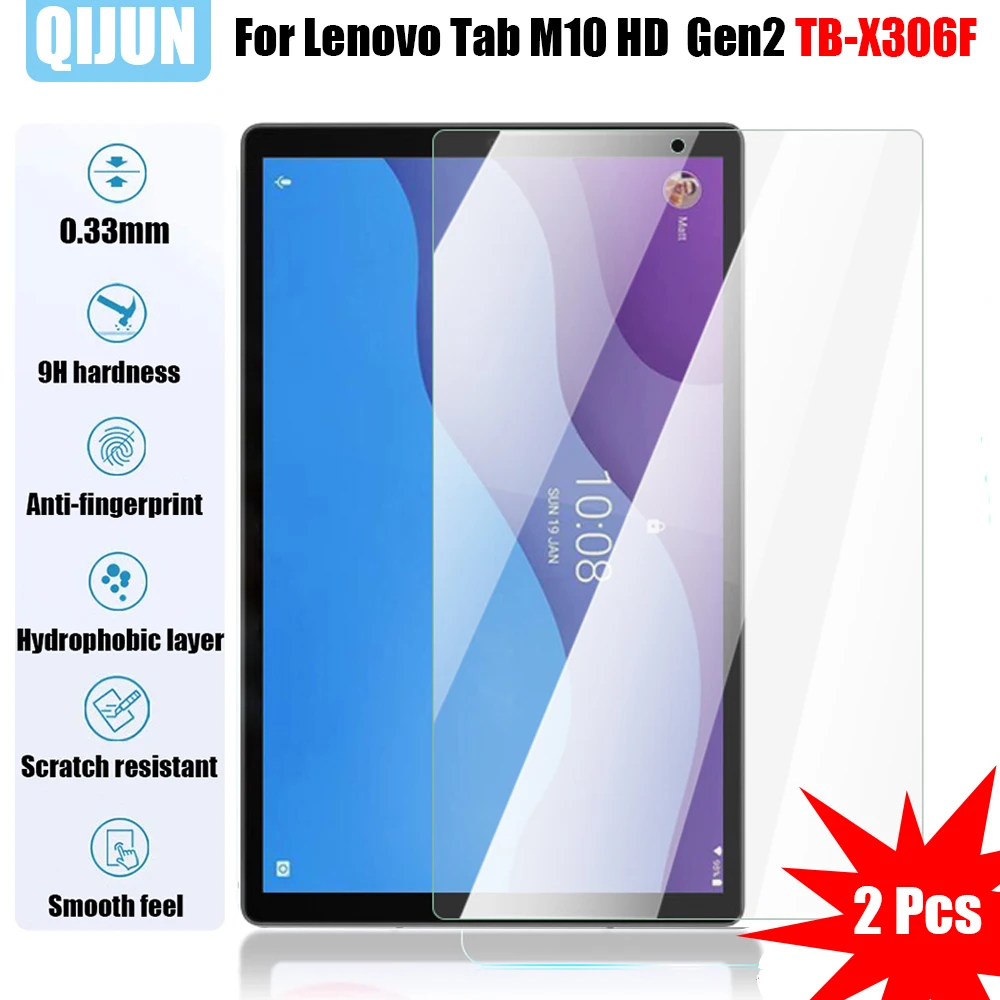 

Tablet Tempered glass film For Lenovo Tab M10 HD 10.1" Gen2 Explosion Scratch proof membrane Anti fingerprint 2 Pcs TB-X306F