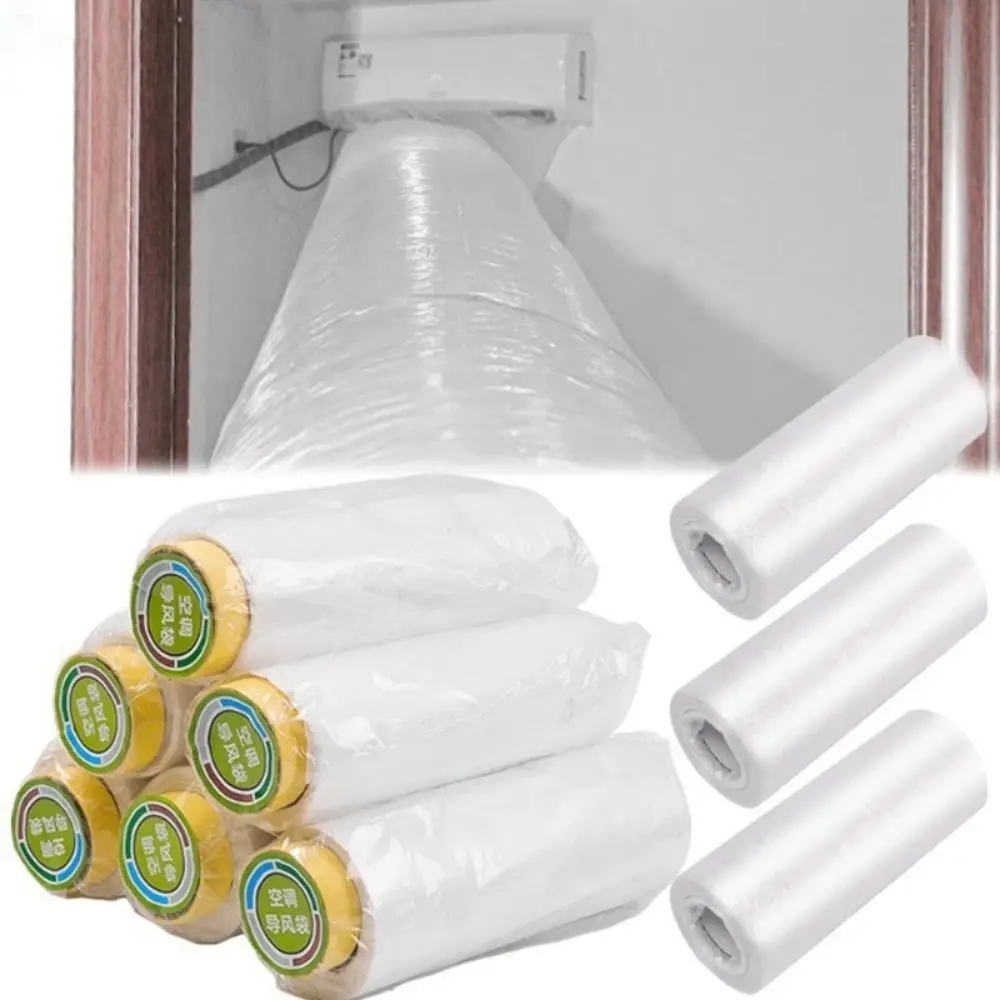 ถุงนำทางเครื่องปรับอากาศแบบยืดหยุ่นได้1ชุด, อุปกรณ์เสริมสำหรับบ้านระบายความร้อนในฤดูร้อนกระเป๋าลมพลาสติก8/10/12/16M