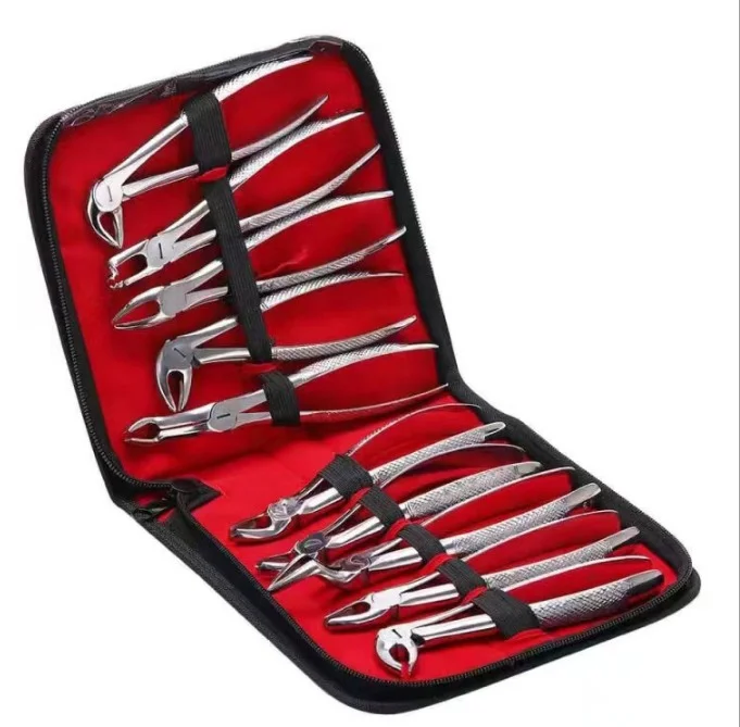 

High Quality D ental Adult Tooth Extracting Extraction Forceps Set of 10 Pcs