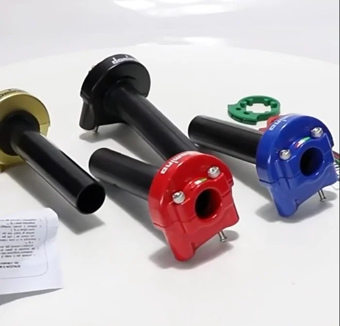 For Universal Motorcycle Domino Quick-Twist Throttle Grip Dual-Cable Push-Pull Structure Throttle Housing Assembly Custom Bike