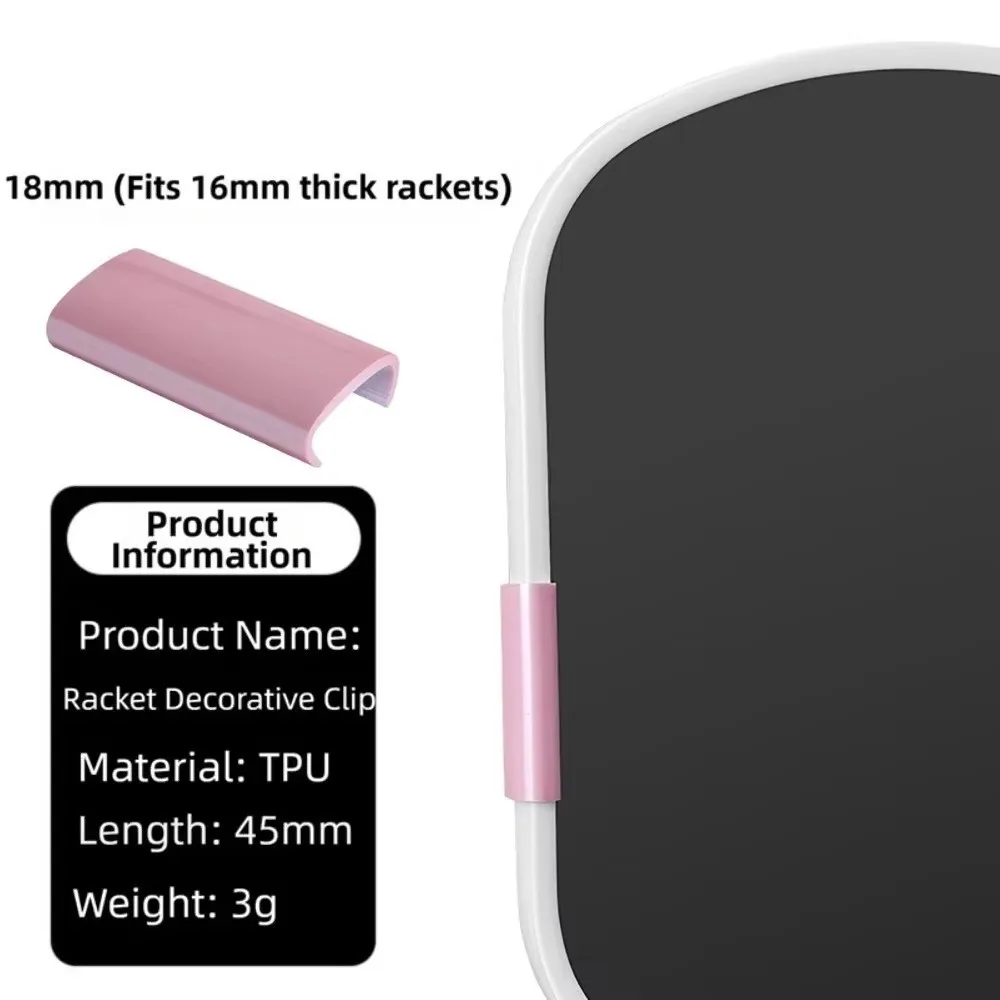 3Pcs Weighted Blocks Pickleball Paddle Edge Protector Shock Absorption Decorative Colorful Edge Protector Clips 16mm Fit