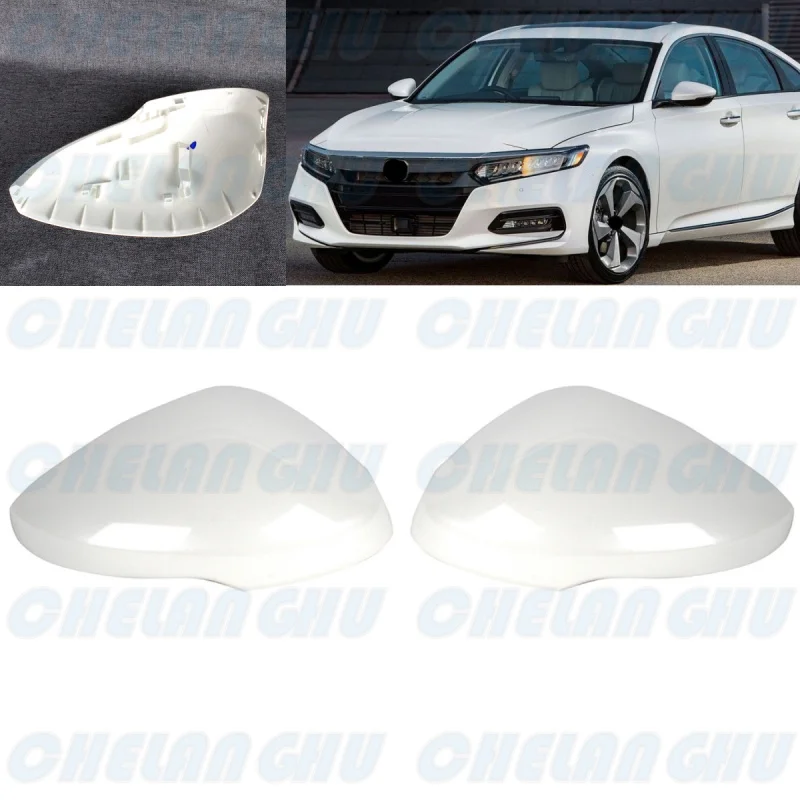 

1 Pair Pearl white Painted Rear Mirror Housing Cover Cap with turn signal Hole for Honda US version Civic 2022-2023