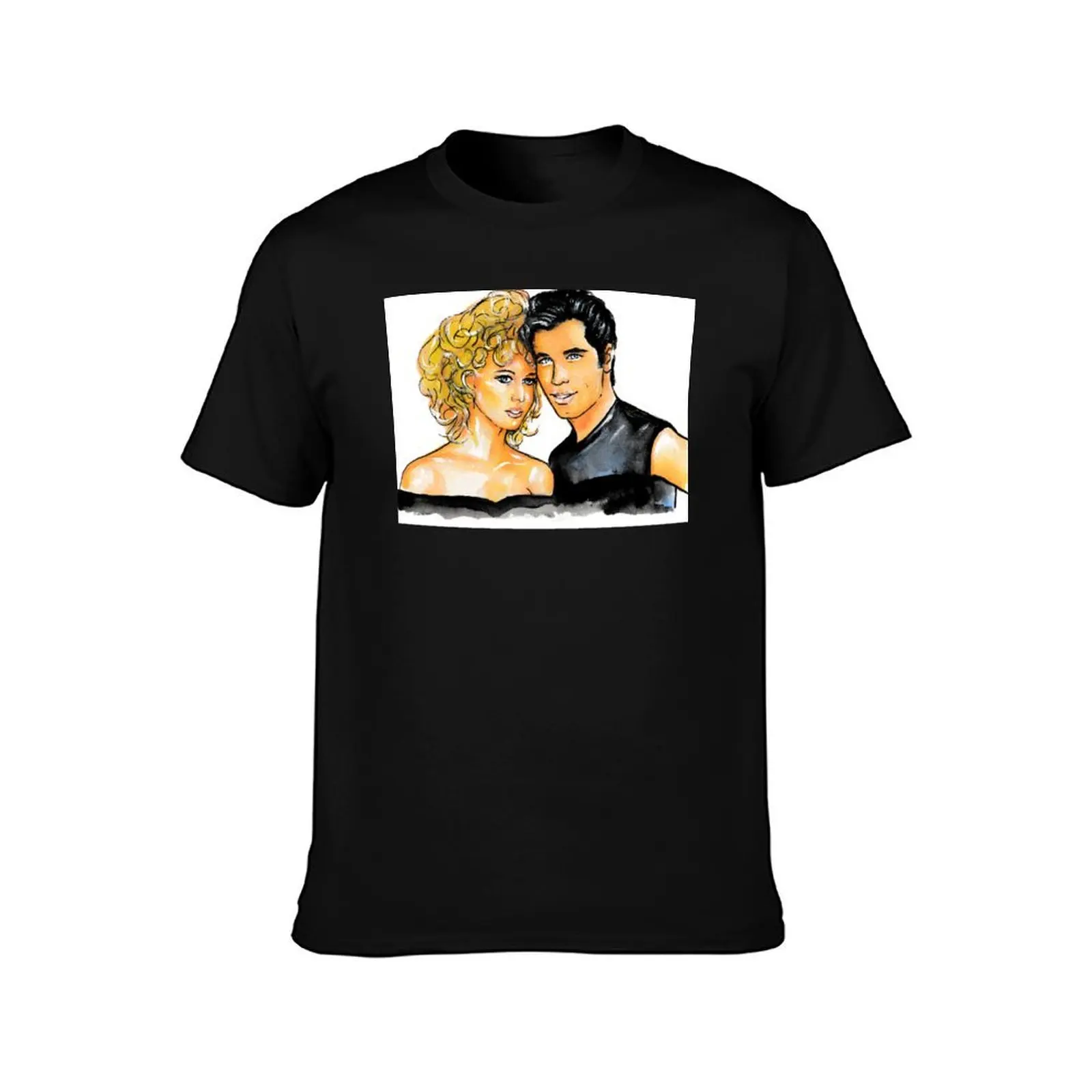 Grease T-Shirt, Summer Casual Cotton Tee, Oversized Streetwear Tops, Vintage Graphic Print, Loose Fit Short Sleeve, 100% Cotton
