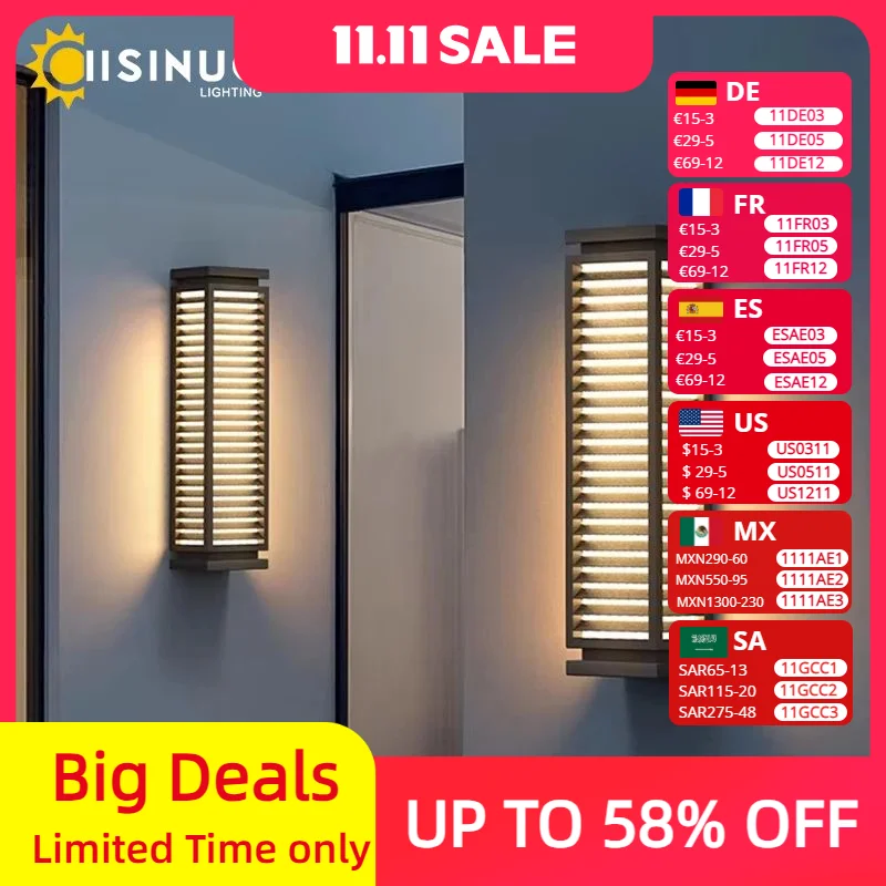 

Outdoor Stainless Steel Wall Lights LED Cubical Black Lighting Fixture Waterproof Anti-Rust Sconces Luminaire for Garage Pathway