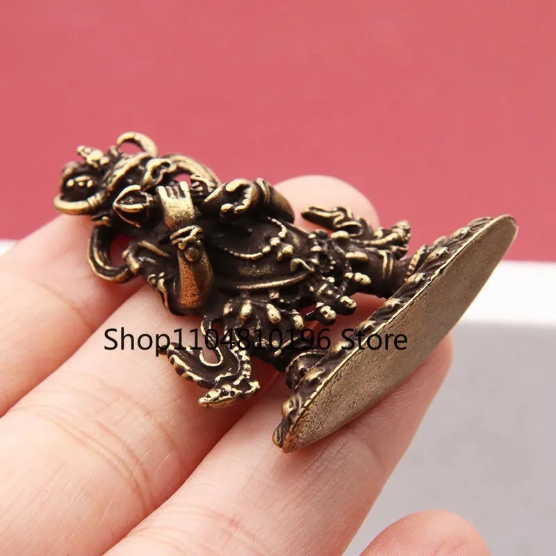 Vajra Brass Small Buddha Statue Tibetan Buddhist Protector Statue