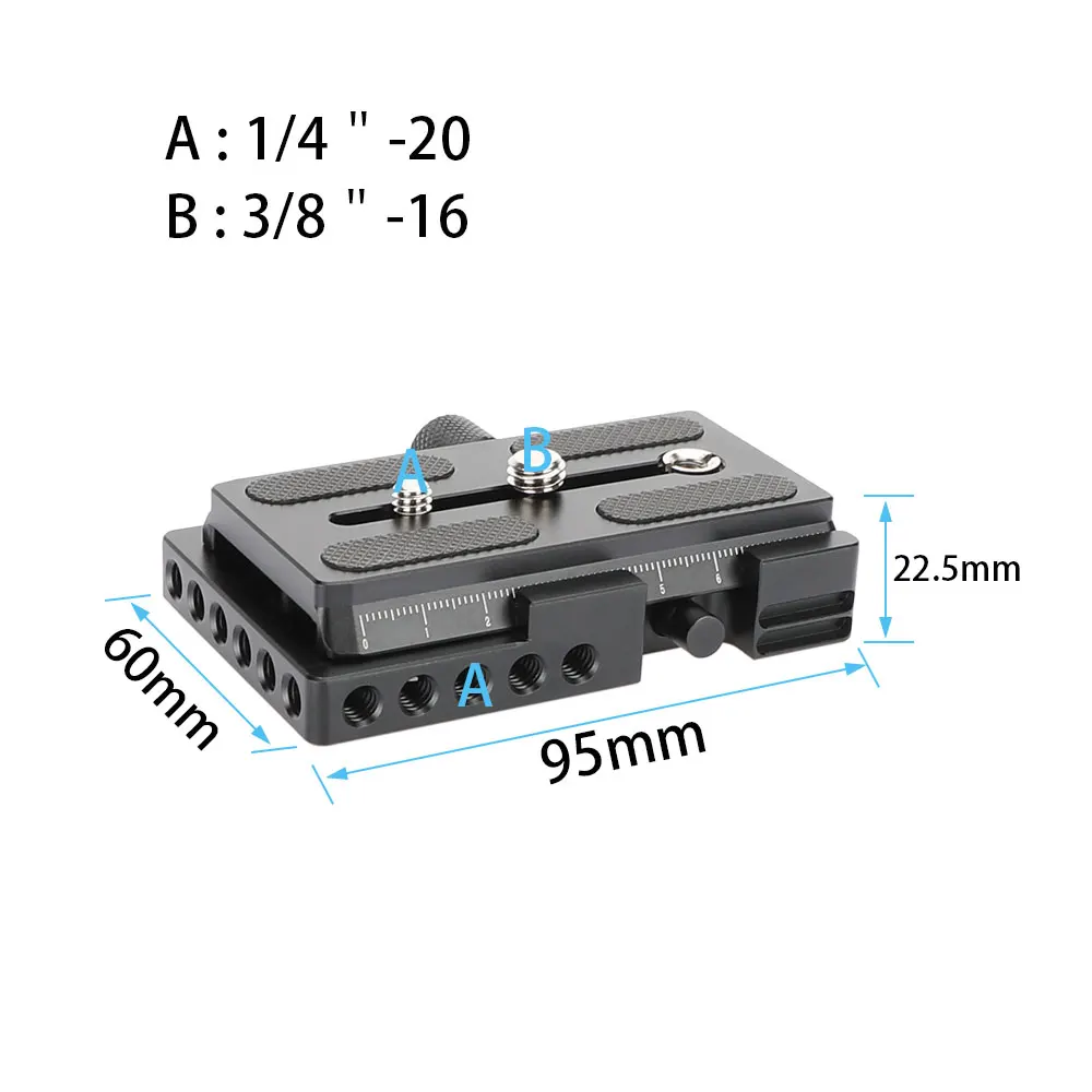 Kimrig manfrotto Schnell wechsel platte längere Version Basis qr Platte mit 2 Stück 15mm Doppels tange klemmen für dslr Universal kameras – Detail 8