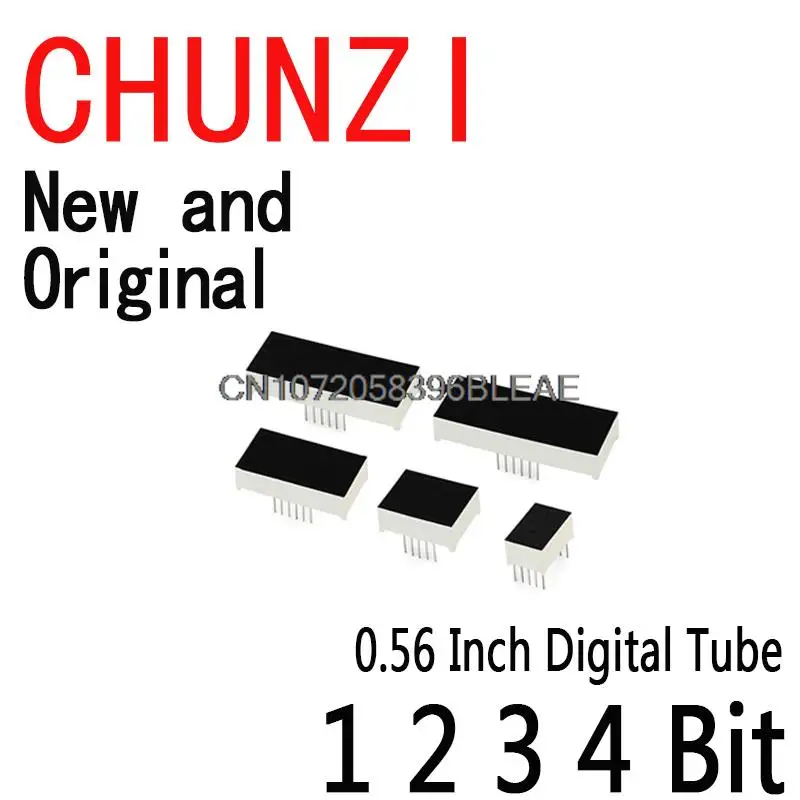 5PCS Inch Digital Tube Segment Common Anode Common Cathode AS Red Time Digital Tube 12 Needles Red LED Display 0.56 1 2 3 4 Bit