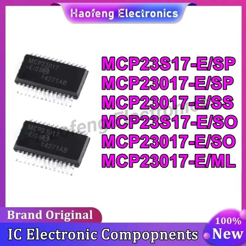 MCP23S17-E/SO MCP23017-E SO MCP23017-E SP MCP23017-E SS MCP23S17-E SP MCP23017-E ML IC Chip 100% New Original in stock