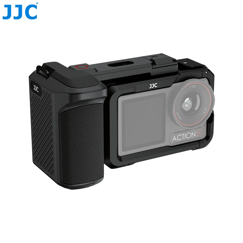 

JJC Camera Grip Metal Cage for DJI Action 5 Pro Action 4 3 Camera Grip Kit Handle Holder Shutter Button Photography Handle