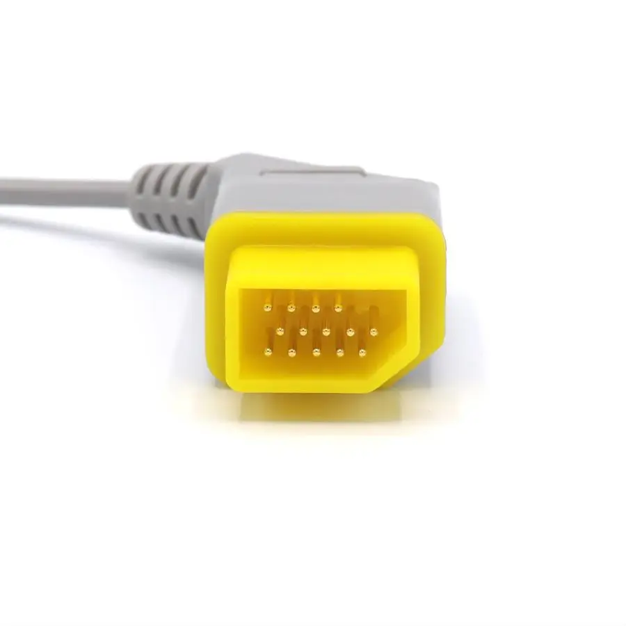 Nihon Kohden BSM-4102A  4104A 4114A Mainstream ETCO2  Sensor 14 Pin Yellow Connector