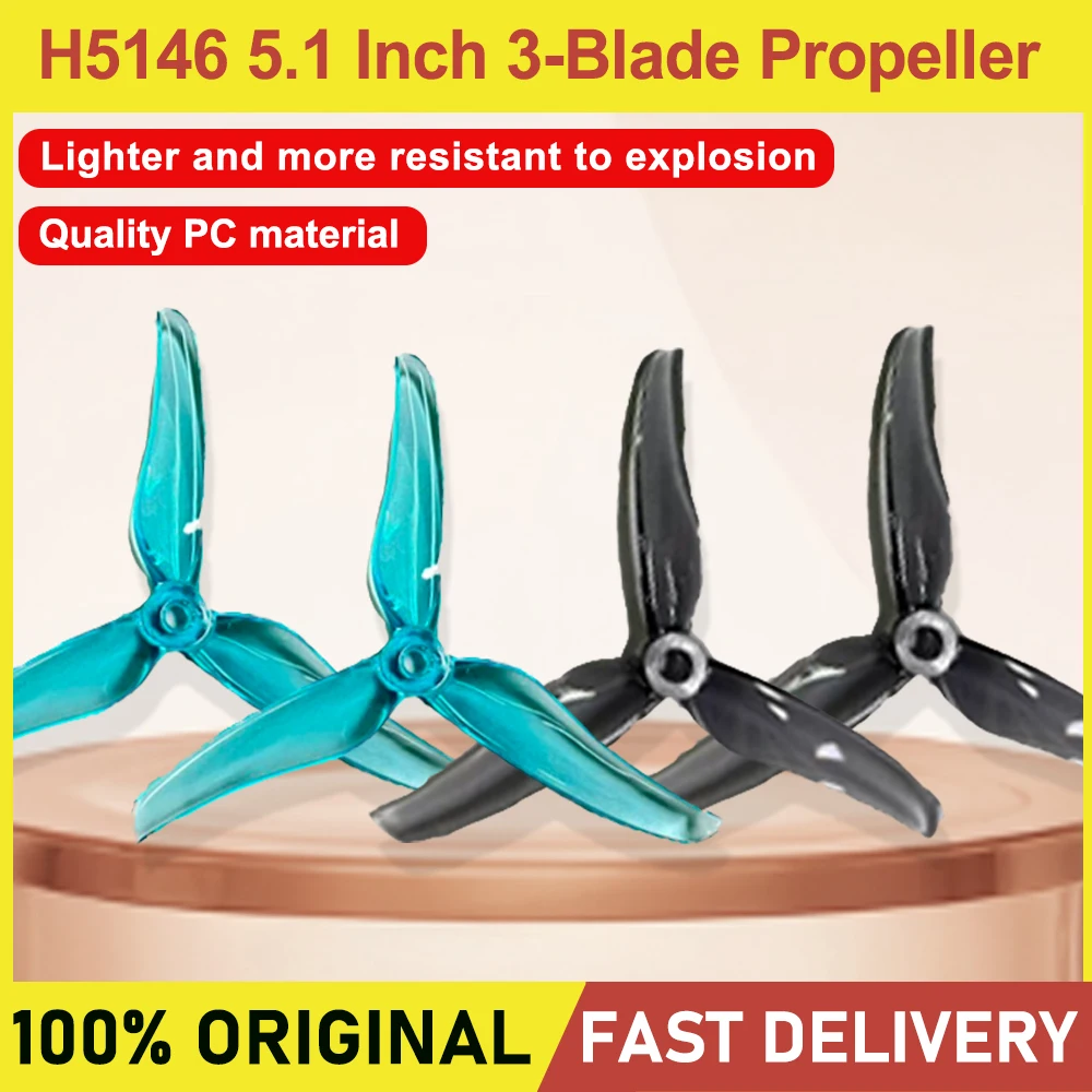 H5146 Three-blade Propeller 5.1-inch Balanced Anti-shatter Fan Blade Recommended 2207 2306 Motor