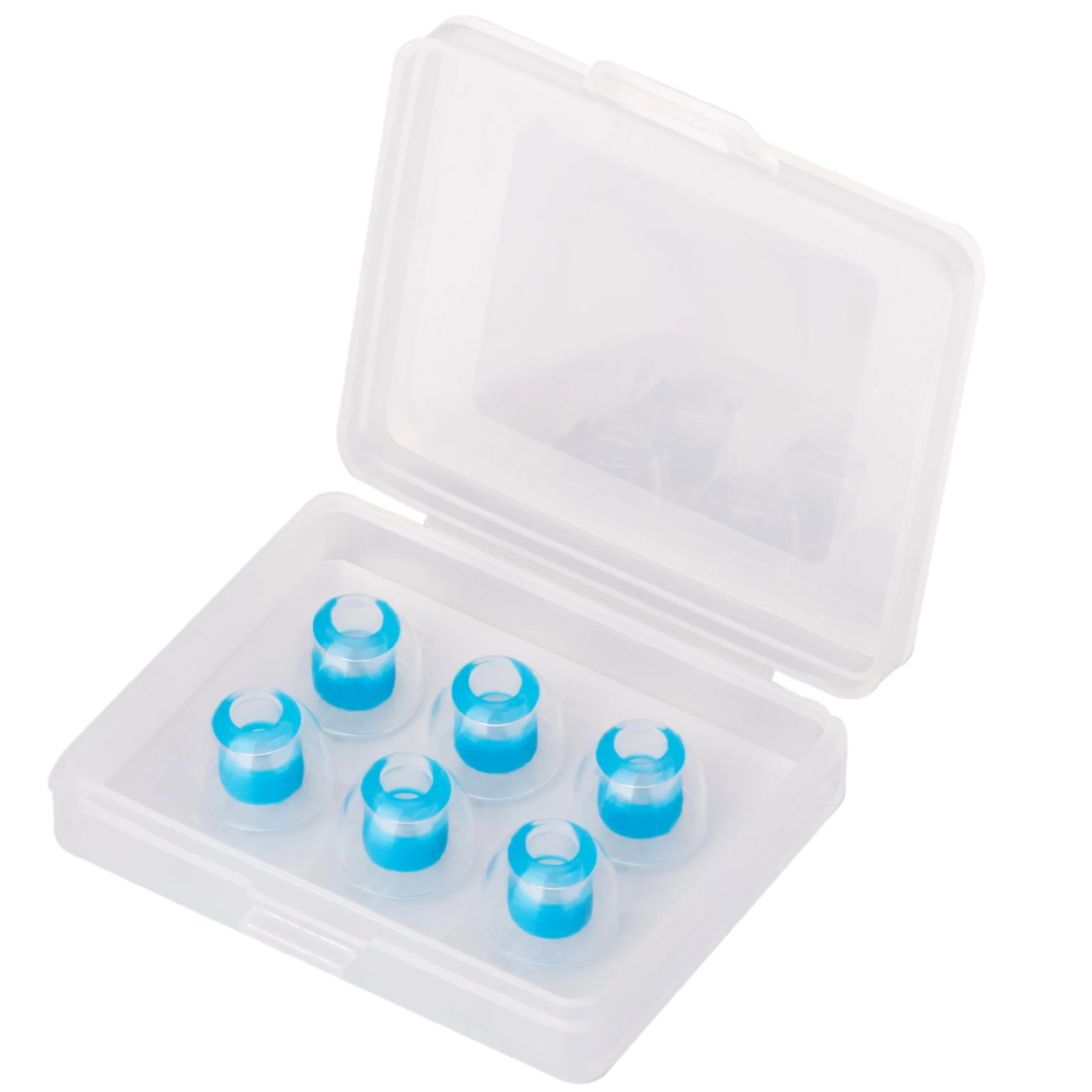 TINHIFI Liquid Silicone Ear Tips, 3 Pairs Soft Transparent Replacement Earbuds for IEM In-Ear Monitors, Compatible with HiFi Wir
