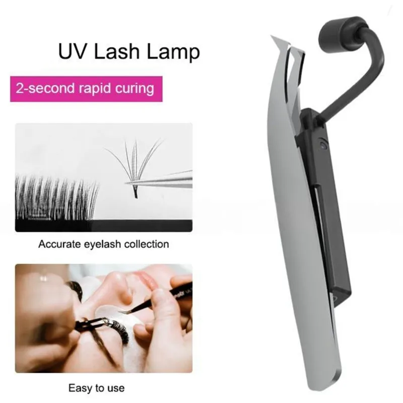 ABFS For Quick Adhesive Drying Tool, 1W 395Nm UV Eyelash Extension Lamp, LED Lash Curing Light EU Plug