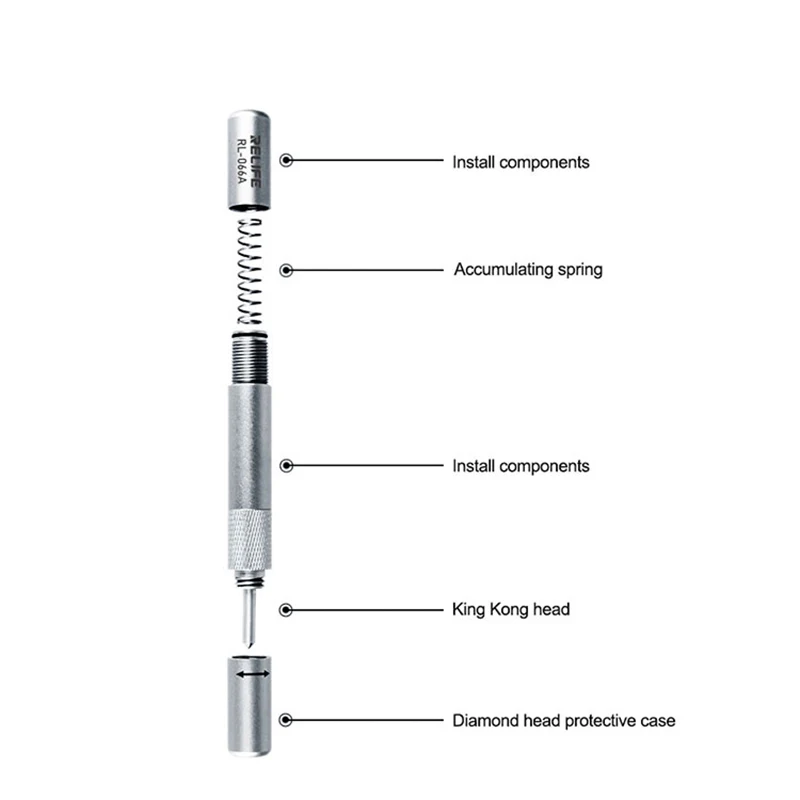 RELIFE Blasting Pen for iPhone 8-13 Pro Max Mobile Phone Glass Back Cover Lens Demolishing Pen Break Crack Disassembly Tools