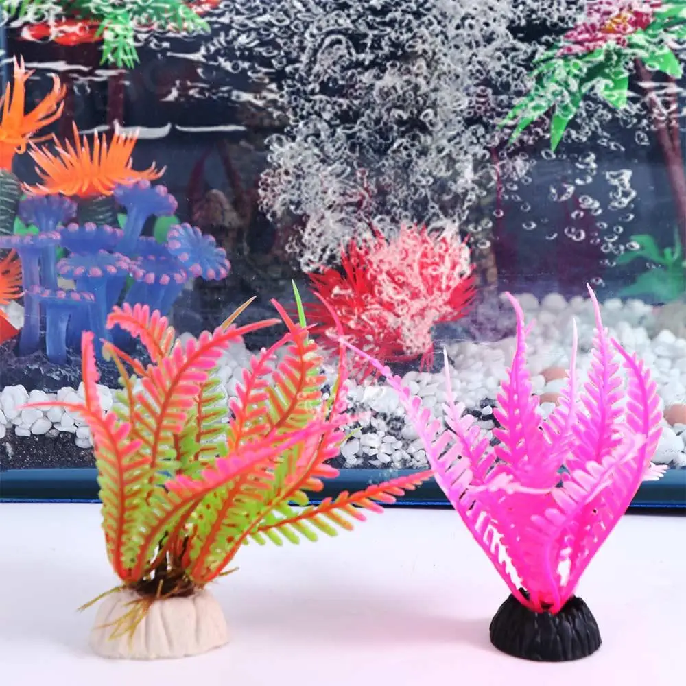 Decorative Artificial Aquatic Plants Mini Lifelike Water Weeds Ornament Simulation Plastic Artificial Seaweed Aquarium
