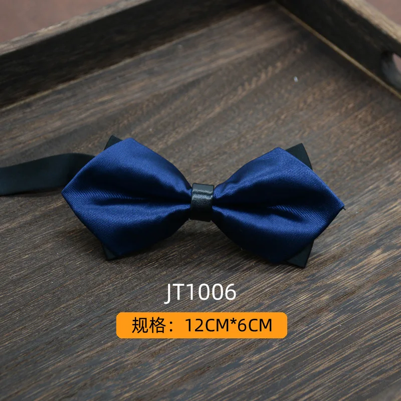 الرجال الكبار ربطة العنق بلون كلاسيكي موضة حفل زفاف رسمي الساتان هدية البلايد متعدد الألوان ضبط الرقبة ربطة القوس فيونكة