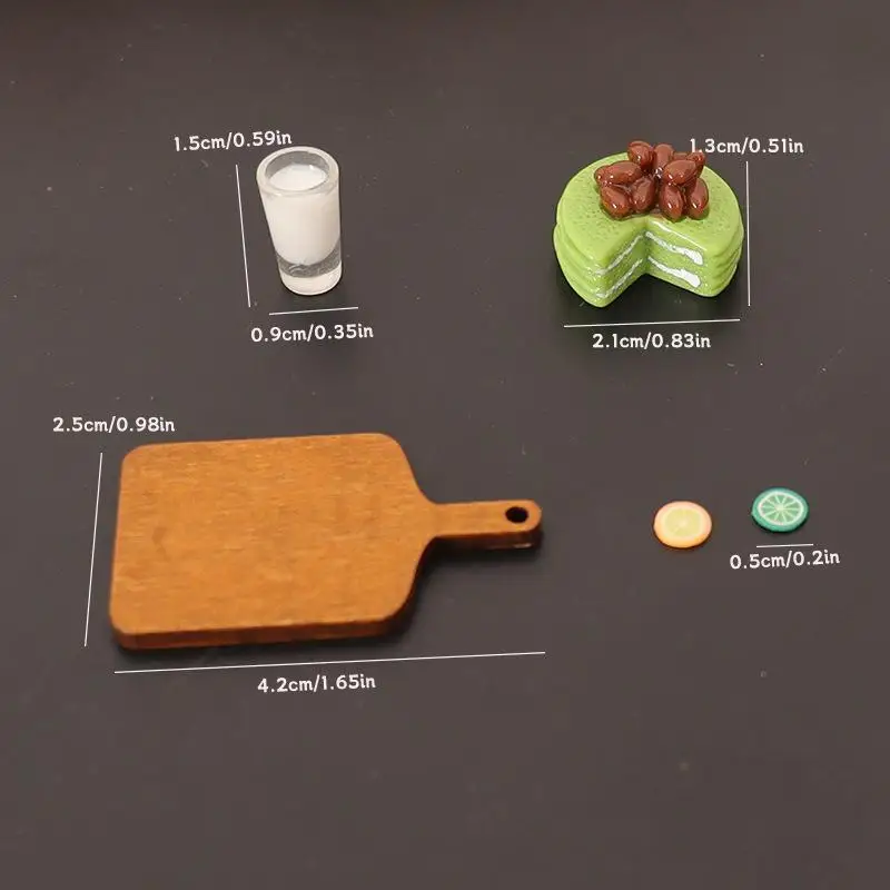 38 Stijlen Poppenhuis Miniatuur Simulatie Voedsel Aardbei Wafel Taart Model DIY Keuken Accessoires Hars Poppenhuis Decoratie