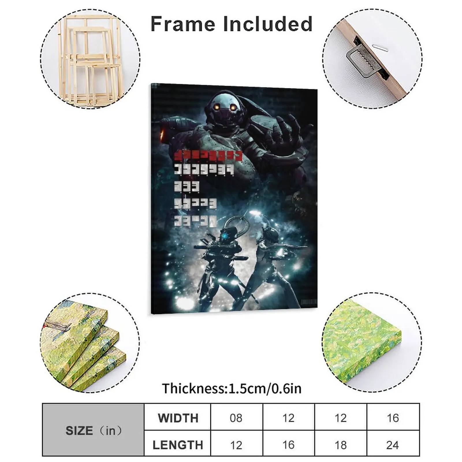 Jade Warframe Grineers Hydroid Prime Canvas Painting Bar Wall Decor Funny Designs Wall Mural Framed Wall Paintings