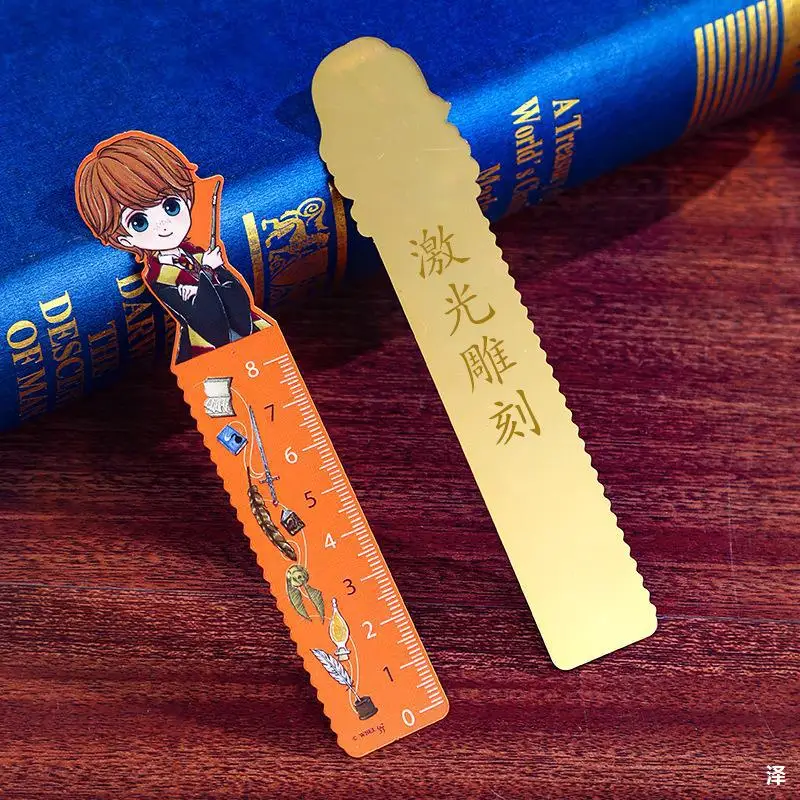 Harry Potter Ruler Hogwarts Kawaii Cartoon Characters Hermione Malfoy Movie Peripherals Student School Stationery Bookmarks Gift