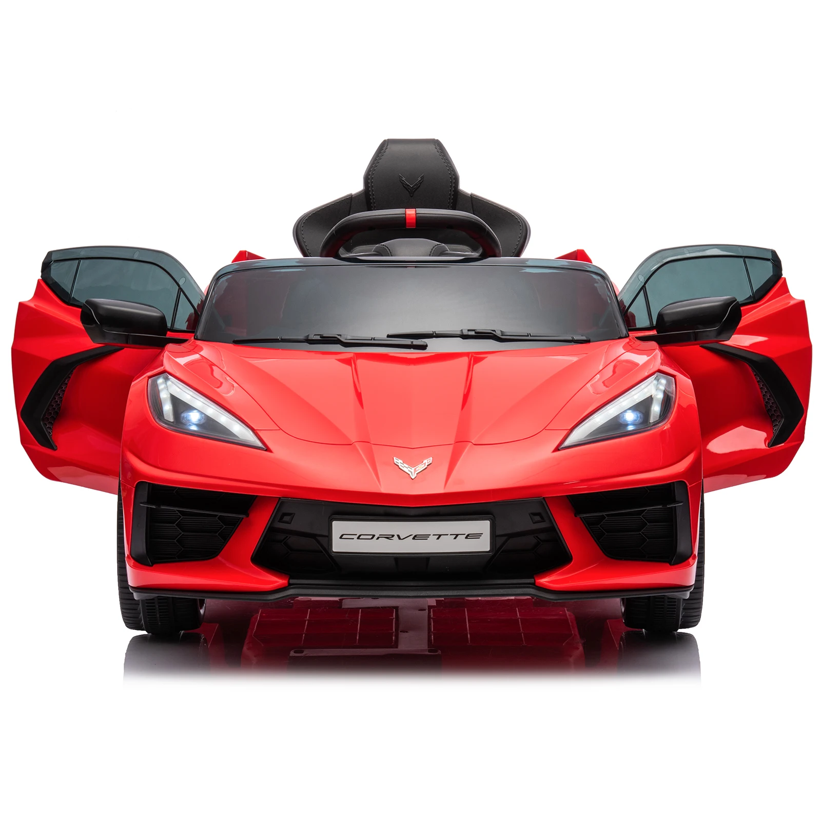 Corvette dual-wheel drive sports car with 2.4G remote control 12V 4.5A.h red C8