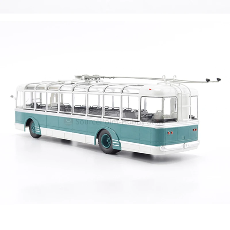 1:43 Scale Diecast Alloy Russian SVARZ-TBES Sightseeing Bus Toys Cars Model JAVN056 Classics Adult Souvenir Gifts Static Display