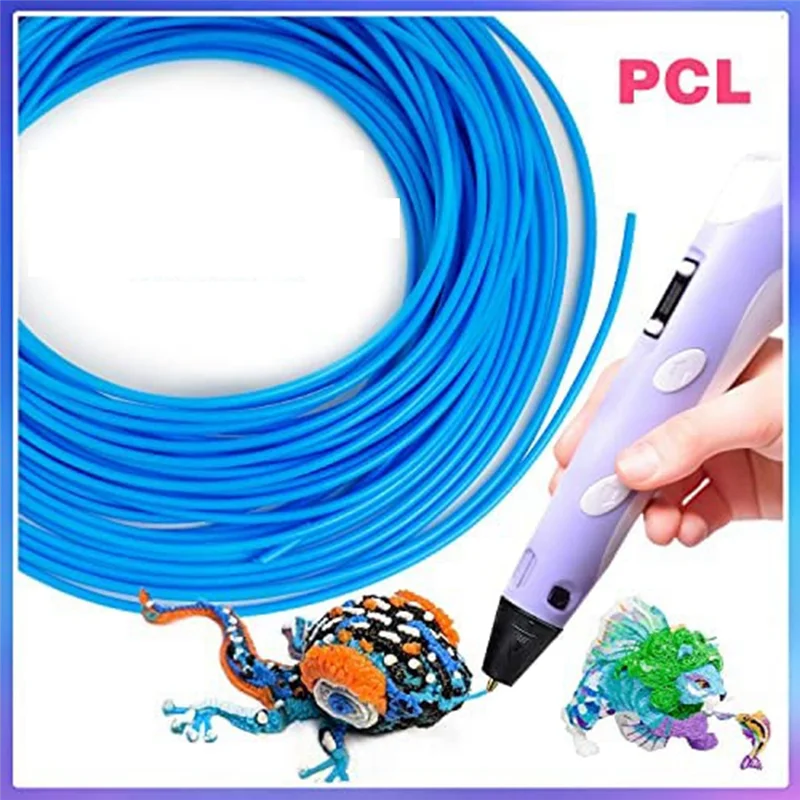 

A19E-20Pie E 10 M Each - 3D Pen PCL Filament 1.75 Mm 3D Pen Colours Set For Low Temperatures, 3D Children's Pen