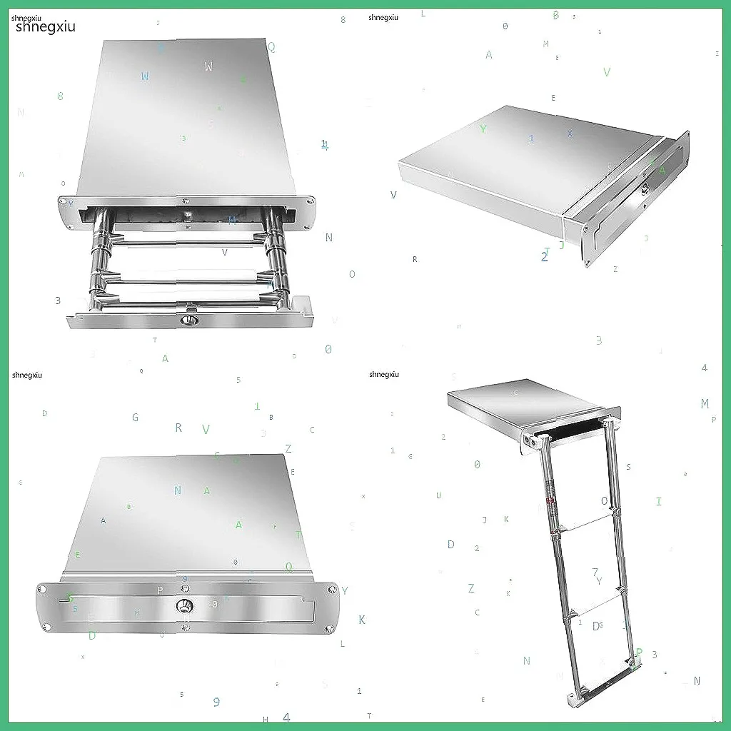 Telescopic Hidden Boat Ladder, Stainless Steel Foldable Drop-Down Stern Mount for Easy Water Access