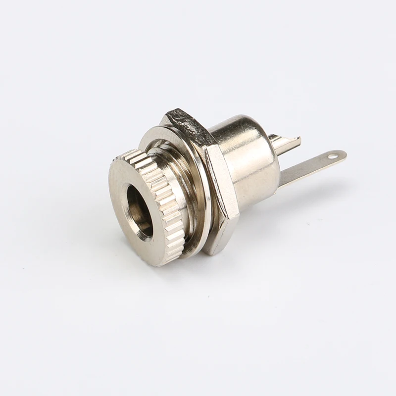 5/2/1pcs 5.5*2.1 5.5*2.5 DC-099 5.5mm x 2.1mm 2.5mm DC Power Jack Socket DC099 Female Panel Mount Connector Metal