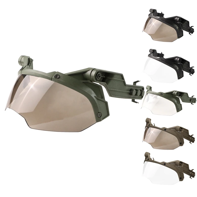 BOOIU casque tactique lunettes réglables OP lunettes pour casque rapide 90 degrés détachable chasse CS jeux lunettes de Protection