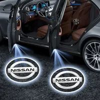 2025 J10 Hot For Nissan Car Emblem Wireless Courtesy Lamp Auto Door Welcome Light LED Projector For Nissan J10 J11 Trail Tiida J