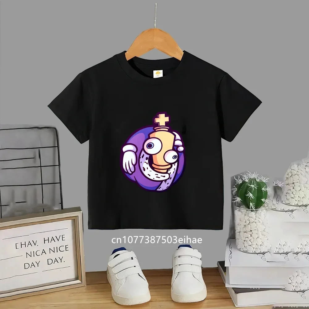 Anime the Amazing Digital Circus T-Shirt for Boys And Girls Soft Cotton Short Sleeve Casual Top Summer Daily Wear Children's Gif