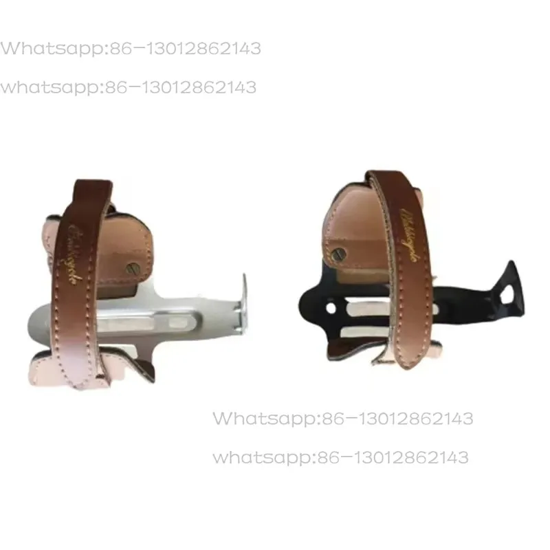Vintage Bicycle Bottle Cage, Retro PU Leather Aluminum Alloy Adjustable Water Bottle Holder Cycling Accessories